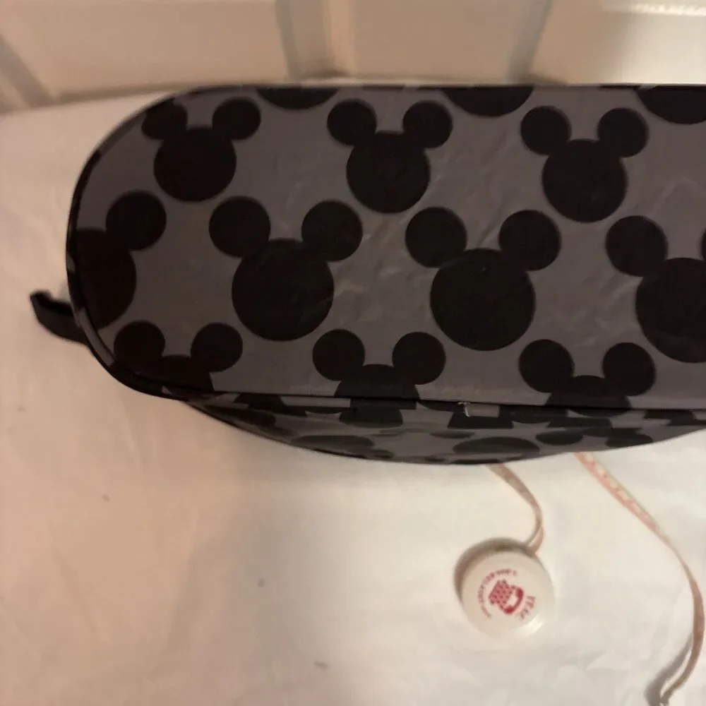 Disney Baby Universal Stroller Organizer Black Mickey Ear Print  Vinyl  W/straps